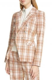 Veronica Beard Miller Plaid Cotton Blend Dickey Jacket   Nordstrom at Nordstrom